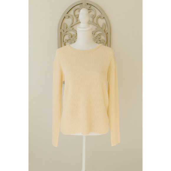 J.Crew Sweaters - J.Crew 100% Ribbed Cashmere Sweater L Cabincore Soft Surrounding Nostalgic